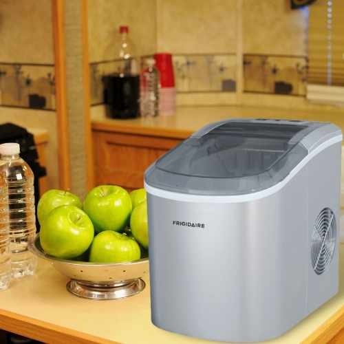 Frigidaire Compact Ice Maker in RV living room