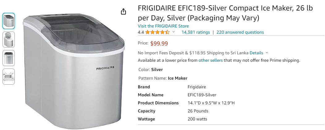 FRIGIDAIRE EFIC189 Price and reviews on amazon